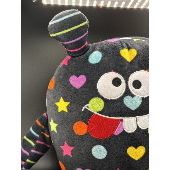 Little Miss Matched Black Silly Monster Pillow Buddy  13"  Plush Stuffed Animal - Picture 5 of 14